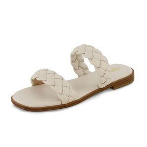 BRAND NEW - Cushionaire White Braided Sandals Size - 9
